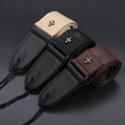 电吉他背带原声民谣吉他背带复古十字个性吉他背带拨片吉他配件