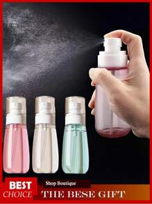 Flacons de voyage avec vaporisateur, flacon vaporisateur à fines gouttelettes, flacon vaporisateur en plastique rechargeables étanche à fines gouttelettes, rechargeables vides pour cosmétiques de voyage, flacon de spray pour cheveux, contenants vaporisateurs, essentiels de voyage, produits essentiels pour les vacances pour les parfums, huiles essentielles, toniques, eau de rose, cosmétiques (100ml/60ml/30ml)