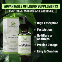 Chlorophyll Drops (4 Months Supply) Health Supplement - Natural Deodorant And Detoxification - Intestinal Support For Liver Health - 1 - 查看 3
