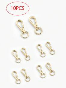 Fashion Bag Accessories - Metal Chain Strap, Closure Hook, Lock Clasp, Sold Individually - Gold - View 6