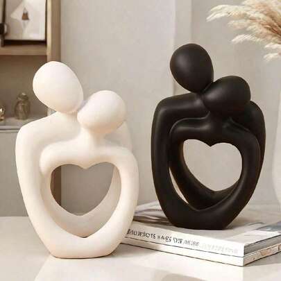 1pc Creative Couple Sculpture Candlestick, Suitable For Modern Home Decor Such As Living Room, Desk, Bedside Cabinet. Anniversary, Wedding Season, Home Decor, Commemorative Gift (For Mom), Wedding Gift, Girlfriend Birthday Gift