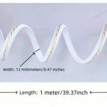 1m PVC 自粘柔性装饰边条，用于家居装饰、天花板踢脚线装饰缝隙条、墙面造型线、3D 贴纸条。