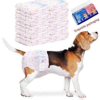 10/12pcs Disposable Dog Diapers, Unisex Pet Pads