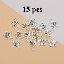 15/30/50 件锌合金螺旋星形吊坠，DIY 手链、耳环、项链工艺品 - 彩色 - 查看 14