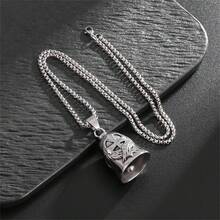 AD 1PC Motorcycle Male And Female Bells, Bicycle Bell Accessories, Protective Gear For Cycling, Motorcycle Angel Bells, Exorcism Bells, Retro Punk Motorcycle, Stainless Steel Lucky Cycling Bells - one-size - View 5