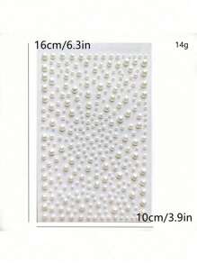3sheet/975pcs Pearl Stickers DIY Home Decoration - Self-Adhesive Flat Back Pearls For Nails, Phones, And More Valentine's Day