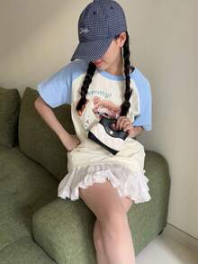 New Quilted Mini Handbag, Contrast Color Small Crossbody Bag, Lipstick Clutch, Evening Mini Bag - A - View 4