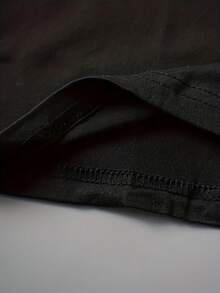 Camiseta suelta y cómoda con cuatro patrones de helado - Negro - Ver 5