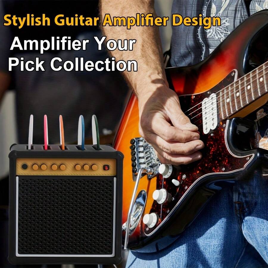 This High-Quality 3D Printed Resin Guitar Pick Holder, Designed With 3D Technology And Durable Materials, Can Safely Store And Protect Picks From Loss And Damage, Making It A Creative Birthday Or Christmas Gift For Music Enthusiasts. - Multicolor - View 1