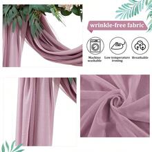 75*300cm/75*600cm 1pc Wedding Arch Draping Fabric Chiffon Outdoor Curtain Backdrop Sheer Arch Drapes For Thanksgiving Christmas Wedding Ceremony Party Ceiling Decoration Wedding Draping Fabric, Lavender Sheer Fabric For Draping Chiffon Fabric Drapes For Wedding Arch Decor - Coral Pink - View 6