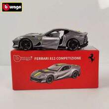 Burago سيارة نموذج معدنية مصغرة 1/64 مقياس 812 COMPETIZIONE رمادي، سيارة رياضية مصغرة للجمع، نموذج سيارة صغير، مجموعة الرجال، هدية عيد ميلاد، ديكور - 26667286 - مشاهدة 7