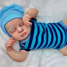 睡眠重生婴儿娃娃，45厘米/18英寸，栩栩如生的新生女婴娃娃，逼真的加重婴儿幼儿，儿童圣诞礼物
