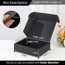 10pcs/Set Black Corrugated Paper Boxes, High-Quality Postal Shipping Boxes, Express Packaging Boxes, Packing Materials, Airplane Boxes, Gift Boxes, Corrugated Cartons, Express Boxes