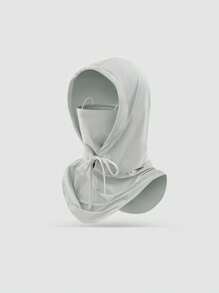 1 pièce Cagoule de protection solaire en soie de glace unisexe - Cache-visage complet résistant aux UV pour le cyclisme - Écharpe tube respirante, sans couture et réglable au cou avec cordon de serrage, couvre-chef pour moto, vélo, pêche avec oreilles pendantes, masque solaire pour femmes, capuche de cyclisme pour hommes