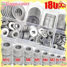 180pcs Stainless Steel Washer Ring Set, Polished Finish, M2-M10 Size, Easy Installation, Durable Material, Suitable For DIY Projects/Machinery/Electronics, Ideal Choice For Professionals And Enthusiasts