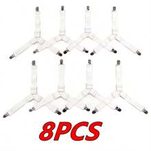 4 piezas de sujetadores de sábana triangular para el hogar, clips ajustables de fijación de sábana elástica para sofá/cama, faja de fijación de manteles, hebillas de sábana antideslizantes y anti-carreras