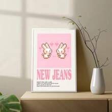 1pc/3PCS Wall Arts Posters Optional Frame Modern Kpop Music Album Cartoon Poster Print Twice Korean Girl Group Canvas Painting Wall Art Picture For Kawaii Room Home Decor