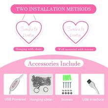 Custom Neon Sign Room Decor Wedding Neon Sign Personalized Mother's Day Gift Wedding Decor Engrave Art Sign USB Led Light Sign,Neon Name Sign For Bedroom Bar Decor Light Up Sign Custom Led Sign. - Heart Shape-33cm*33cm - View 8