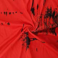 大码女式优雅新款花卉印花短袖连衣裙