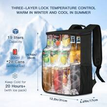 1pc/2pc20L Portable Thermal Lunch Bag Food Box Durable Waterproof Cooler Ice Insulated Case Camping Oxford Dinner Backpacks Icebox