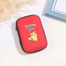 pokemon Nuovo contenitore portacarte Pokémon da 50 capacità, scatola di archiviazione con zip, album, custodia, confezione regalo per collezione di carte Pokémon, custodia nera per gioco di carte