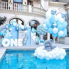 30/50/100pcs 5-Inch Light Blue Balloons Set, With Glitter Confetti, Latex Balloons Suitable For Birthday, Wedding, Anniversary, Gender Reveal Party, Mothers/Fathers Day Decoration - No Power Required, All Seasons - Light Blue - View 6