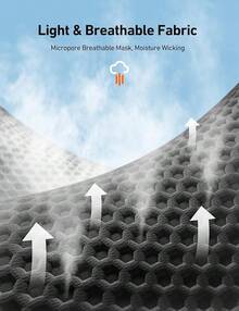 AstroAI - Pasamontañas de verano para hombre, mujer, protección UV, antipolvo, transpirable, para hombre y mujer - Negro - - Ver 7