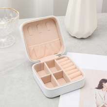 Travel Jewelry Case Small Jewelry Box Jewelry Organizer Storage Case Portable PU Leather Mini Jewelry Travel Case For Girls