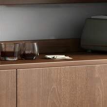 Aparador,Armario de Cocina,80x34x183cm,Madera Mueble para Comedor con Gabinetes,Gabinete de Almacenamiento,Almacenaje Aparador Alto para Cocina Sala de Estar (Marron) - Marrón - Ver 4