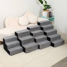 1 件套狗床楼梯，适用于中小型犬和老年犬的宠物坡道，爬上床沙发，宠物角落楼梯