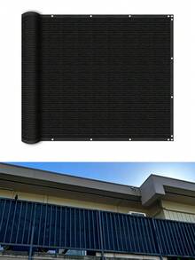 Verschlüsselter gewebter Balkon Sichtschutzschirm, Außen Beschattungs Trennwand, Schnellmontage Umrandung für Pavillon/Flur/Hof, UV-beständiges Design mit verstärkten Ringen, Terrassen/Hof Sonnenschutzvorhang, inklusive professionellem Montagezubehör, einzeln verkauft