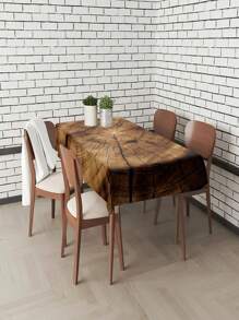 1/20 Stück minimalistisch ländliche alte Holzküche Restaurant bedruckte Tischdecke, Holzmaserung Muster Tischdecke - Festtags Tischdecke Dekoration, Zuhause Küche, Restaurant Dekoration, Festtags Geschenke, für alle Jahreszeiten geeignet.