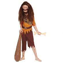 Morph Costumes Fun Shack Kids Stone Age Caveman Costume - Prehistoric Fancy Dress For Dress Up, Halloween, Parties, And Role Play Adventures - Brown - View 1
