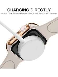 三件套运动休闲手表表壳，兼容 40mm、41mm、42mm、44mm、45mm、46mm 和 49mm 表盘。时尚防震硬质 PC 表壳（无玻璃），兼容 Ultra/11/10/9/8/7/6/5/4/SE，男女款均适用。易于安装和拆卸，触控灵敏。三色组合套装。