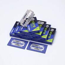 100pcsStainless Steel Double-Sided Blade Facial Cleaning Care Razor Razor Razor - Multicolor - View 4