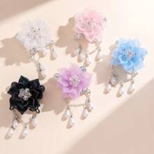 2 bucăți de lanț de găurit cu curea cu fluture și flori, poate purta mărgele cu gaură dreaptă, potrivit pentru lanțul de telefon mobil DIY, breloc, pandantiv auto, lanț de geantă și alte accesorii de artizanat