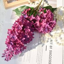 Nouvelle fleur de lilas artificielle en silicone rose, fleur artificielle violette de 75 cm, plante de simulation en plastique, fleur artificielle décorative pour mariage