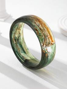 1 chiếc vòng tay nhựa dày màu xanh dương cho nữ, bộ vòng tay acrylic ngoại cỡ tối giản thời trang kiểu Mỹ - Châu Âu, phù hợp cho trang phục hàng ngày, hẹn hò, dự tiệc, du lịch. - Nhiều màu - Xem 10