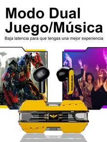 Tf-t01 Auricular Bluetooth inalámbrico TWS con cancelación de ruido, para juegos con Bluetooth 5.4,. - Amarillo - Ver 6