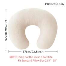 2pcs/Set Or 1pc Baby C-Shaped Printed Breastfeeding Pillow Cover, Anti-Spit Milk, Soft Waist Support Nursing Pillow Case