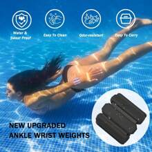 1 Pair Ankle Weights, Wrist Weights, Adjustable Ankle Weights 2 Lbs, Wrist Weights 2 Lbs, Wrist And Ankle Weights For Women And Men, Silicone Leg Weights, Arm Weights And Ankle Weights For Running, Fitness, Yoga, Swimming, Weighted Ankle Weight, Weighted Wristbands, Weighted Bangles, Weighted Wrist Weights, Walking Weights For Women And Men - Multicolor - View 6