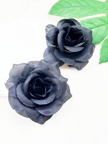 2pcs Women's Middle Eastern Festival Gold, Silver, Green, Orange, Pink, Blue Rose Flower Hair Clips, Casual Bohemian Hawaii Beach Party Elegant Halloween Christmas Accessories, Festival Outfits For Women, Girly, Christmas, Hair Accessories, Valentines Accessories, Head Accessories, Hairpin,Summer,Holiday,Travel - Multicolor - View 15