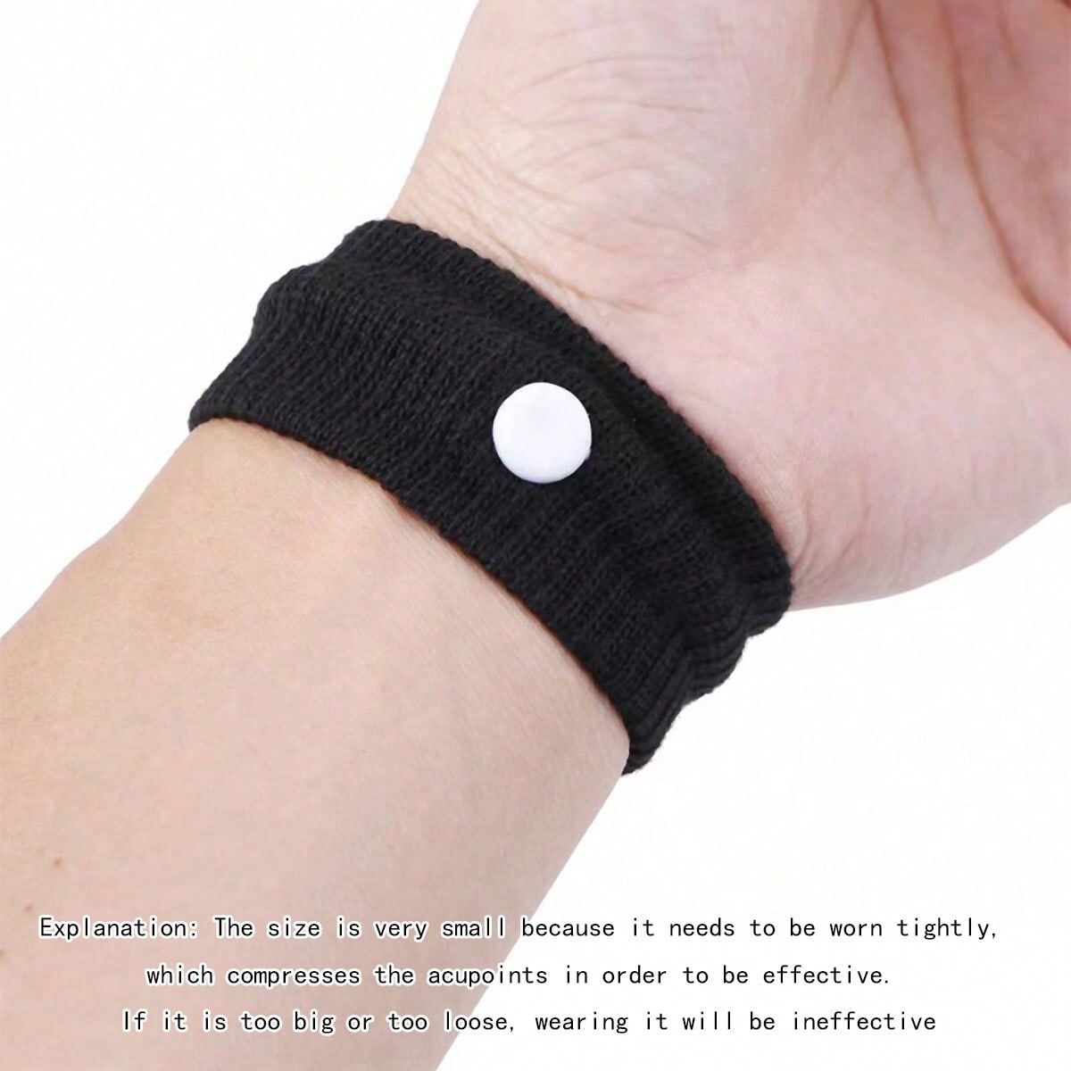 A pair of small tight anti-nausea bracelets for external use, wrist support for sports, suitable for travel
