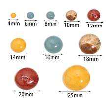 paquete de 5 piezas/10 piezas de cabuchones de piedras preciosas redondas naturales, surtido aleatorio de piedras sueltas de varios tamaños, decoración de joyería vintage elegante de jade/ágata hecha a mano, adecuado para collares, anillos, pulseras y accesorios