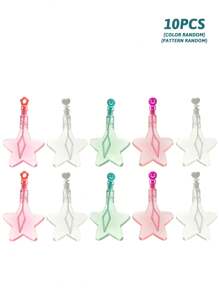 Varita de burbujas con estrella de cinco puntas de colores, juguete portátil soplador de burbujas para niños para usar al aire libre (color/diseño aleatorio)