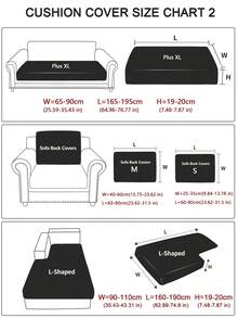 1 件防水提花沙发垫套现代风格弹力沙发套简约通用四季宠物友好型沙发沙发防滑防脏纯色沙发套适用于 L 型组合沙发套装 1/2/3/4 座沙发保护家居装饰 - 深灰色 - 查看 3