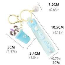 创意可爱糖果色冰淇淋杯设计钥匙扣、卡通钥匙圈、时尚汽车挂饰、包包和钱包饰品、礼物