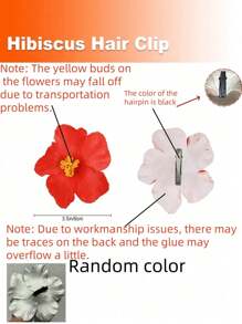 Pinzas para el cabello con flores hawaianas, pinzas para el cabello con flor de ciruelo de espuma, decoraciones de fiesta hawaiana, ropa para playa y piscina, artículos para fiesta hawaiana, accesorios para novia y boda