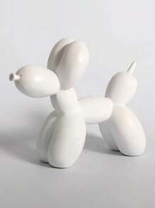 1 pieza Escultura de resina de un perro globo pequeño estilo nórdico, decoración de interiores para el hogar, ornamento de animales pequeños artesanía de resina creativa