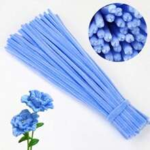 Paquete de valor de 100 piezas de limpiapipas de tela flexible de colores surtidos para suministros de manualidades y decoraciones caseras, juego de torsión con dos opciones de color, kits de flores de limpiapipas